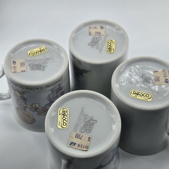 Precious Moments Vintage Christmas Mugs 1984, Set of 4, NWT - Picture 4 of 9